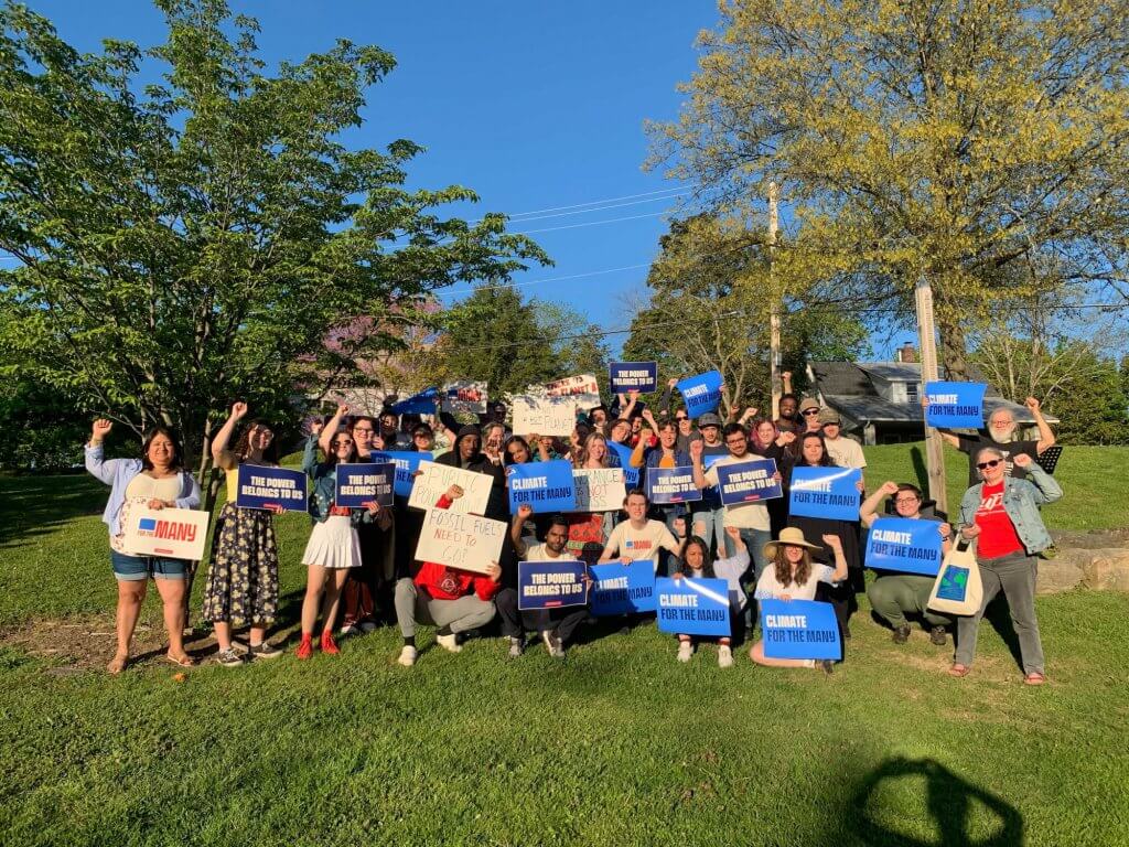 SUNY New Paltz Students at a For the Many Climate Rally